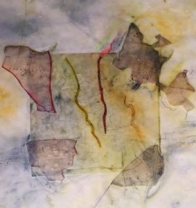 Encaustic Collage on paper